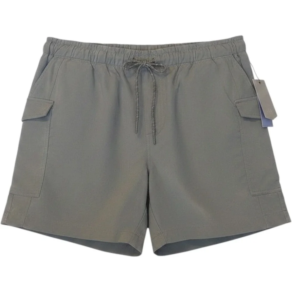 Avia Women's Cargo‎ Shorts Grey Fog Elastic Waist Hiking Utility Pockets NEW